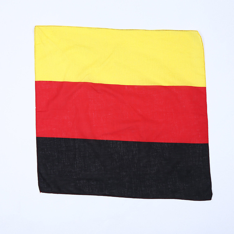 cheering fans flag cotton bandana,national flags kerchief custom haitian barbados bandanas trinidad and tobago headwear