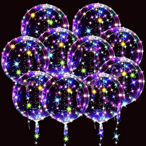 wholesale LED bobo balloon Transparent stick 40/60/70/80 cm bubble ballon clear stick and cups for led balloons