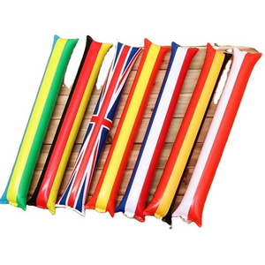 custom national flag printing cheering bam bam thunder stick,2022 soccer inflatable cheer balloon stick clapper