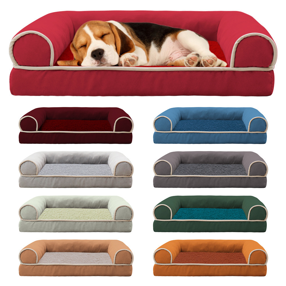 SUNGNAN custom pet beds for large dogs washable sofa memory foam dog bed orthopedic dog bed