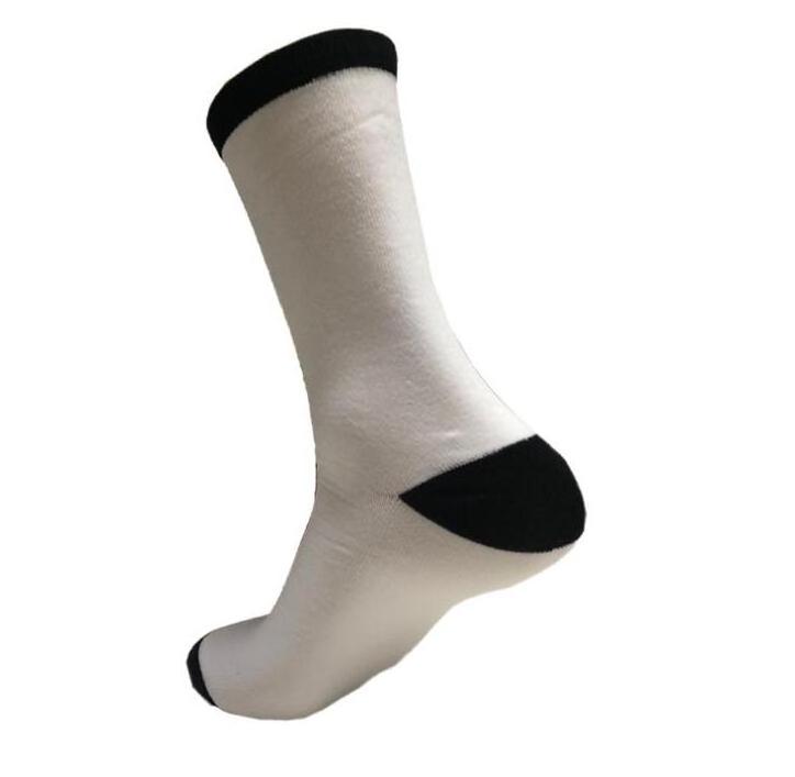 Blank socks for sublimation print work cheap blank socks for screen print wholesale white photo print socks