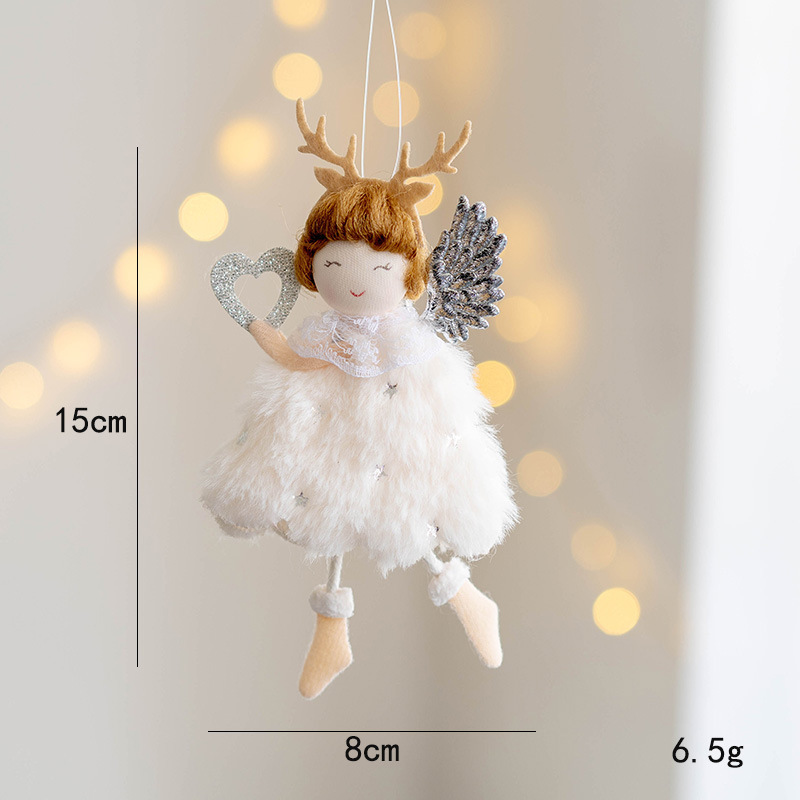 Christmas Halloween stuffed antlers Angel Girl Christmas tree pendant