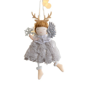 Christmas Halloween stuffed antlers Angel Girl Christmas tree pendant