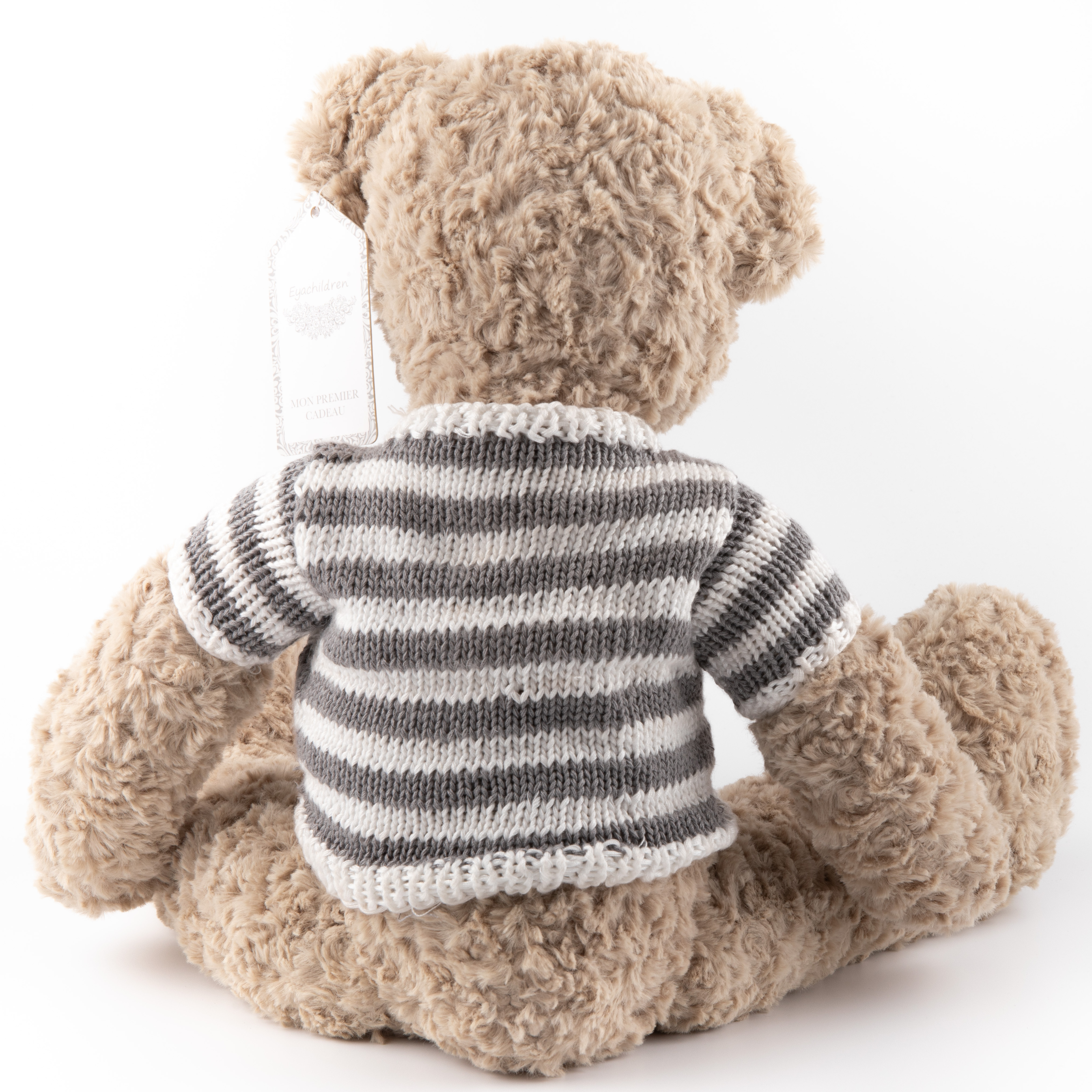 Knitted striped sweater teddy bear decoration to accompany comfort soft cute