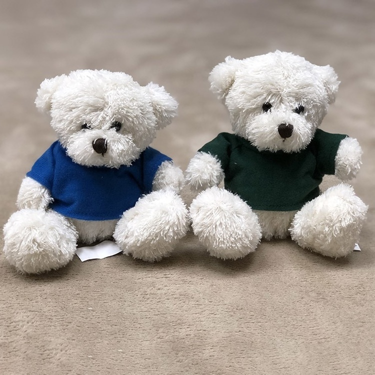 2021 Wholesale Mini Teddy Bear 13 Cm Knit Sweater Teddy Brown Small Plush CE Customized Unisex Teddy Bear with Custom Shirt