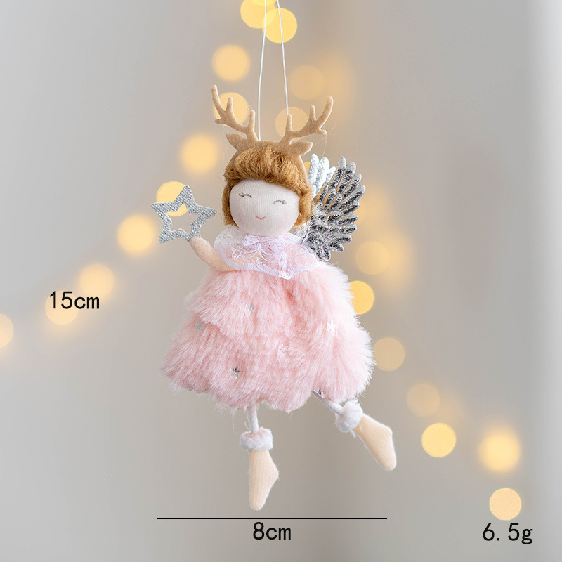 Christmas Halloween stuffed antlers Angel Girl Christmas tree pendant