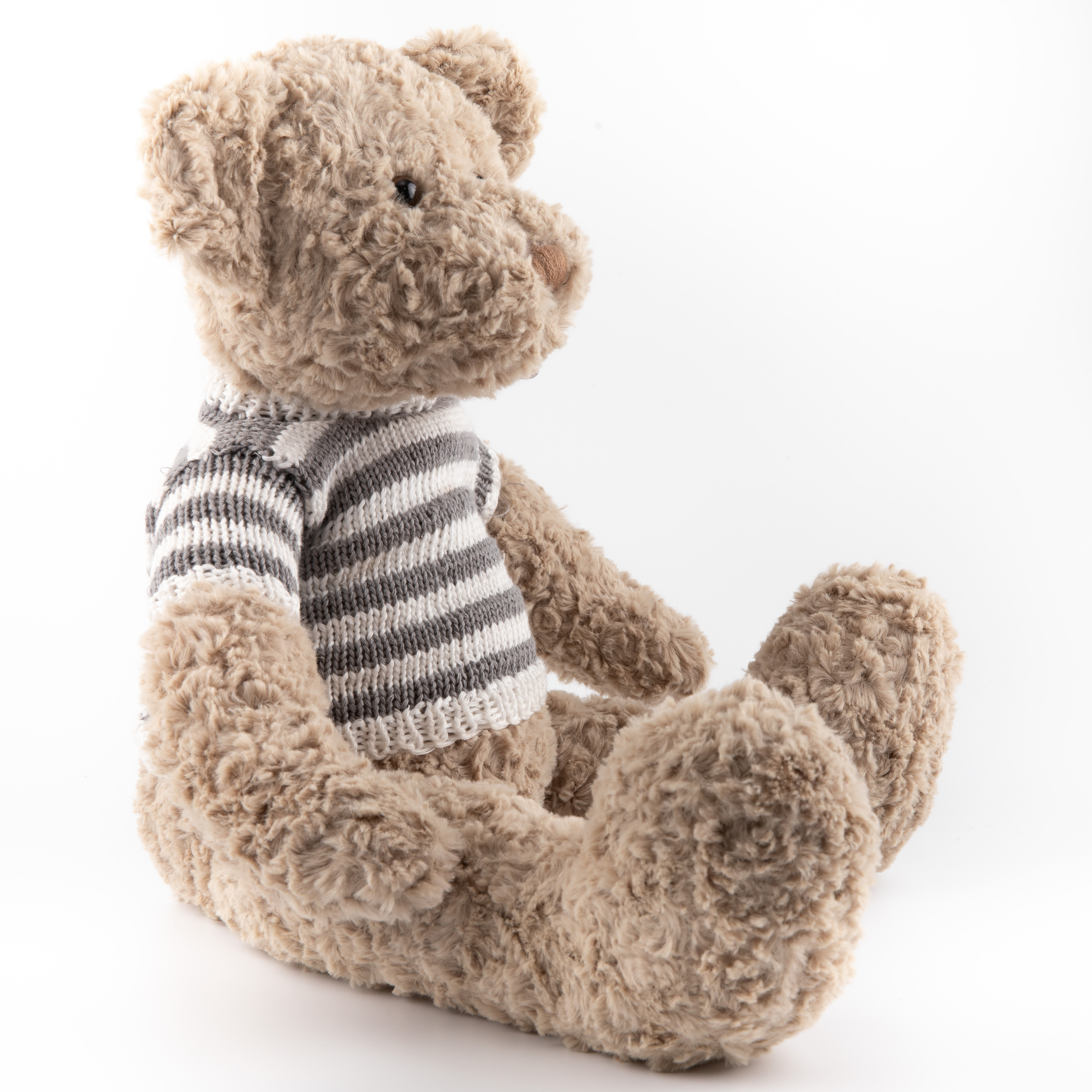 Knitted striped sweater teddy bear decoration to accompany comfort soft cute