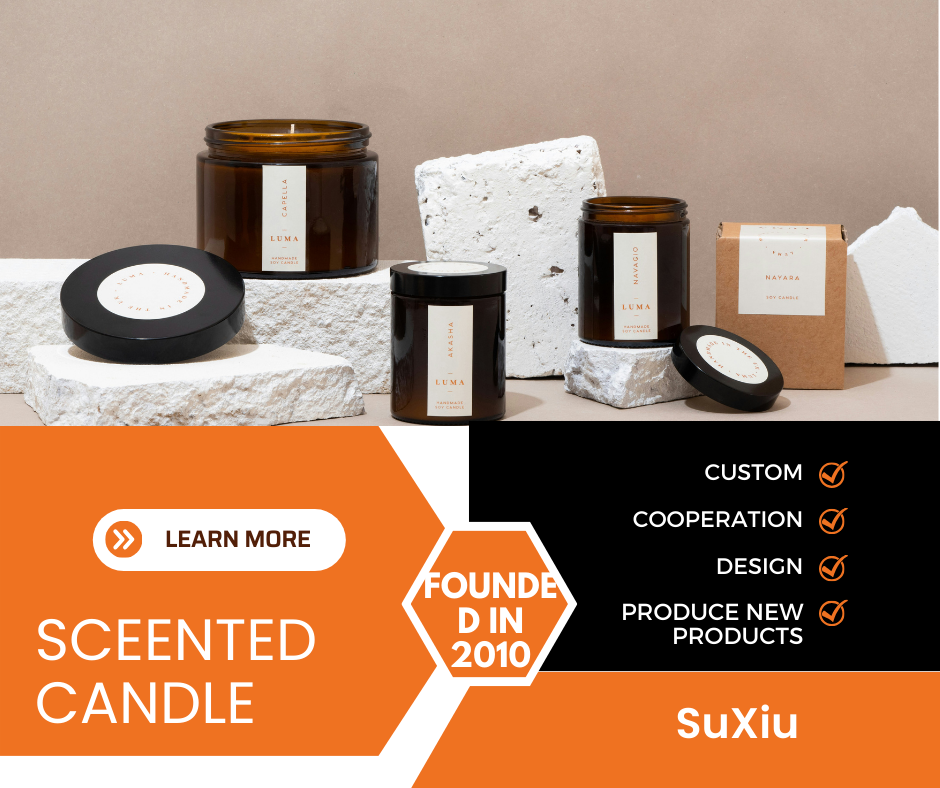 SuXiu OEM Glass scented candle finished plant fragrance Fragrance Essential oil Smokeless fragrance custom scented candles