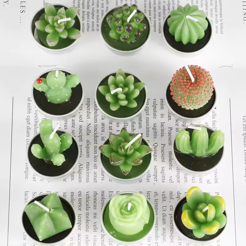 SUXIU OEM Miniature Garden Candles: Perfect for Plant Lovers Decorative Plant Candles