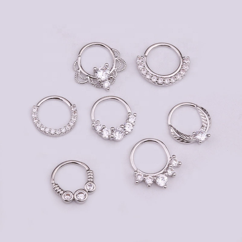 Multicolor Cz Huggie Hoop Cartilage Earring Helix Tragus Daith Conch Rook Snug Ear Piercing Jewelry