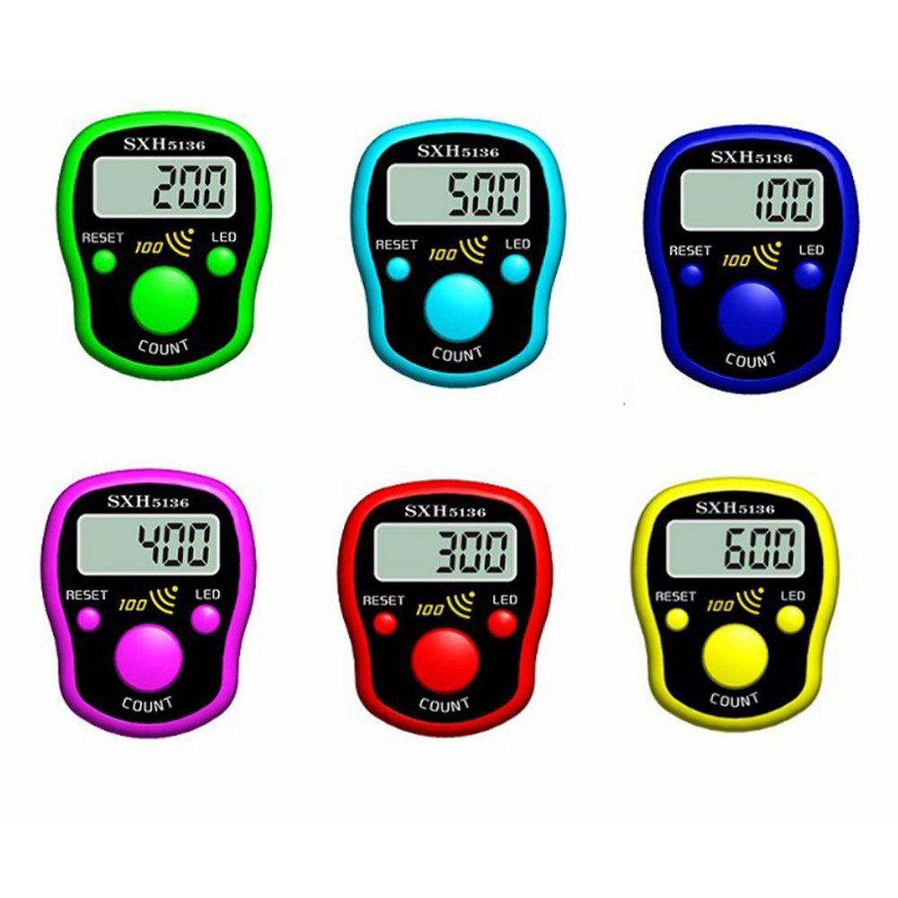 SXH5136 Factory Wholesale Electronics Ring Digital golf counter with LED Tasbih Digital 100 beep sound