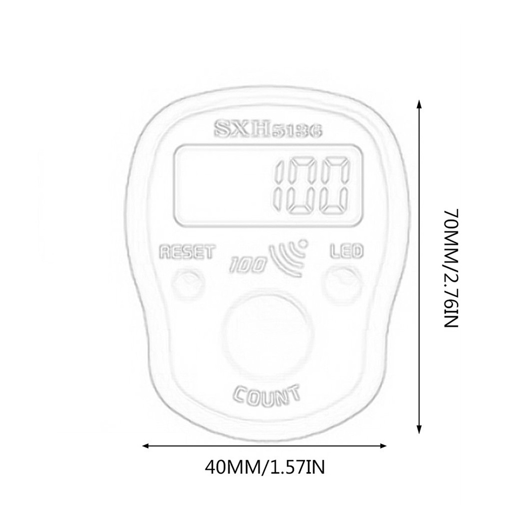 SXH5136 Factory Wholesale Electronics Ring Digital golf counter with LED Tasbih Digital 100 beep sound