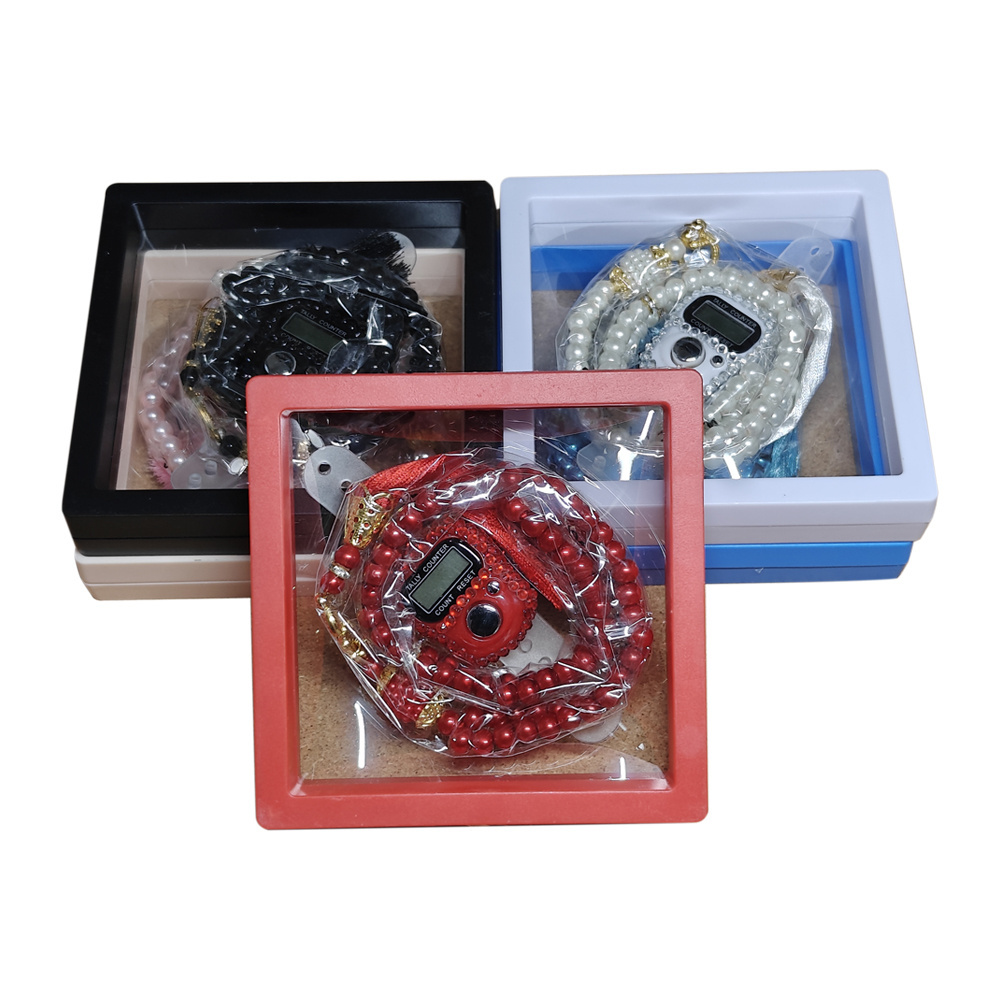 SXH5136 Factory Wholesale Muslim electronics zikr ring  with Beads Digital Finger  Counter  with Box Prayer Rosary Tasbih