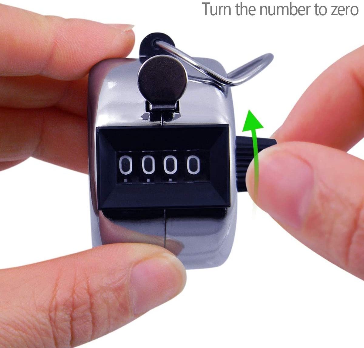 SXH5136 Factory Wholesale  Premium Manual Hand Tally Counter  4 Digital  Metal Chromed Clicker