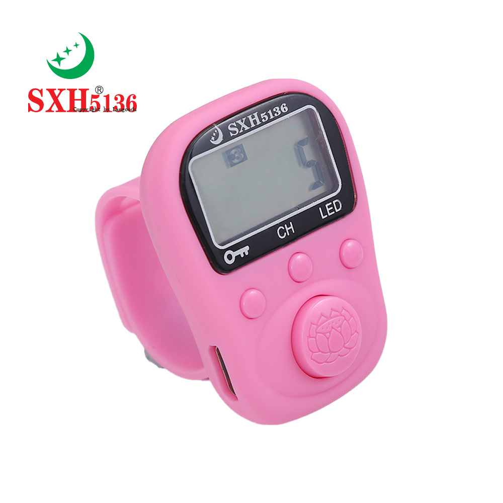 SXH5136 Factory Wholesale 5 Channels Electronics Digital Tally Counter with LED Rechargeable Battery Tasbih Digital