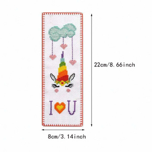 Cross Stitch Bookmarks Landscape Series Love Clouds Background Decorative Painting Hand Embroidery Small Kit