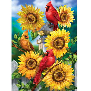 Diamond painting plants and flowers series sunflower bird hand-embroidered premium ambience art wall decorative painting gift