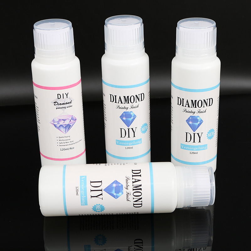 120ML Diamond Painting Sealer with Brush 5D Diamond Painting Glue and Jigsaw Puzzle Glue for Permanent Hold & Shine Effect