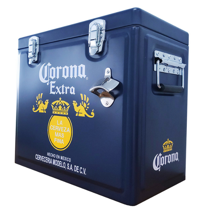 Outdoor 15L Cooler Box vintage cooler bag ice metal box wine cooler rolling chiller promotional gift wine fridge