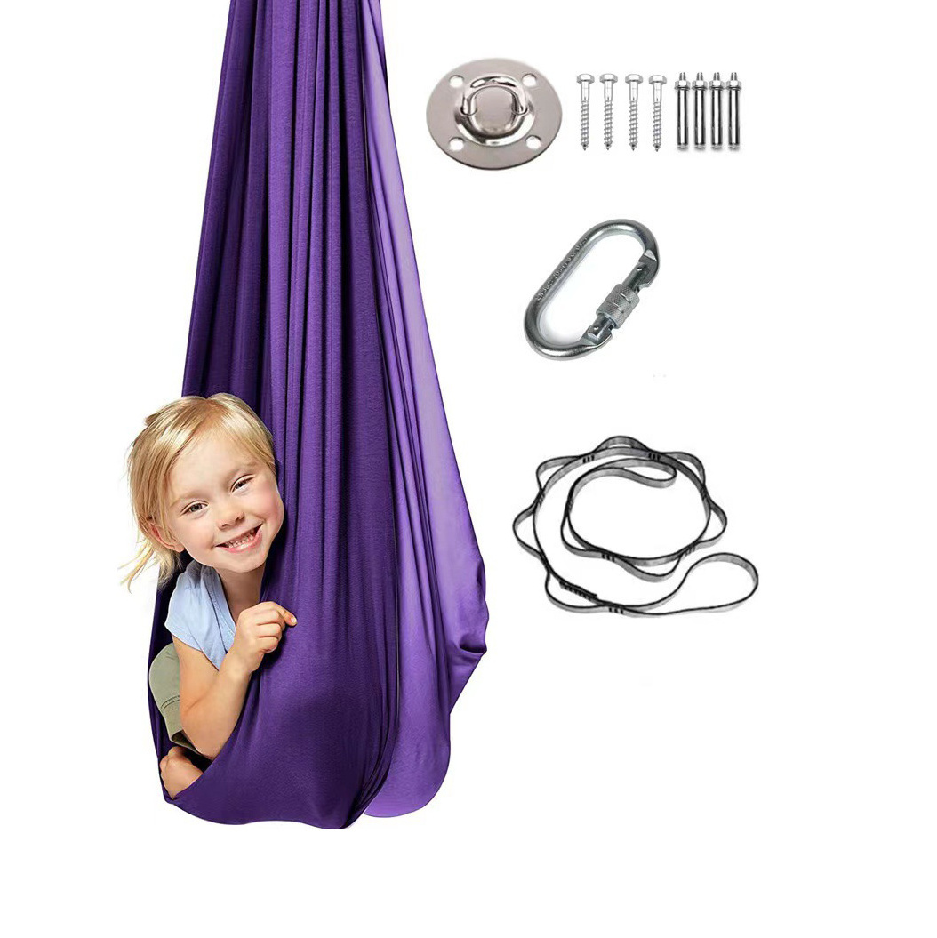 Customized Lightweight Sensory Swing Relief Autism Therapy Yoga Aerial Hammock Swing For Kids Indoor Integration Sensory Swing