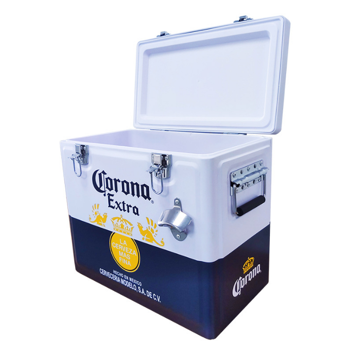 Outdoor 15L Cooler Box vintage cooler bag ice metal box wine cooler rolling chiller promotional gift wine fridge