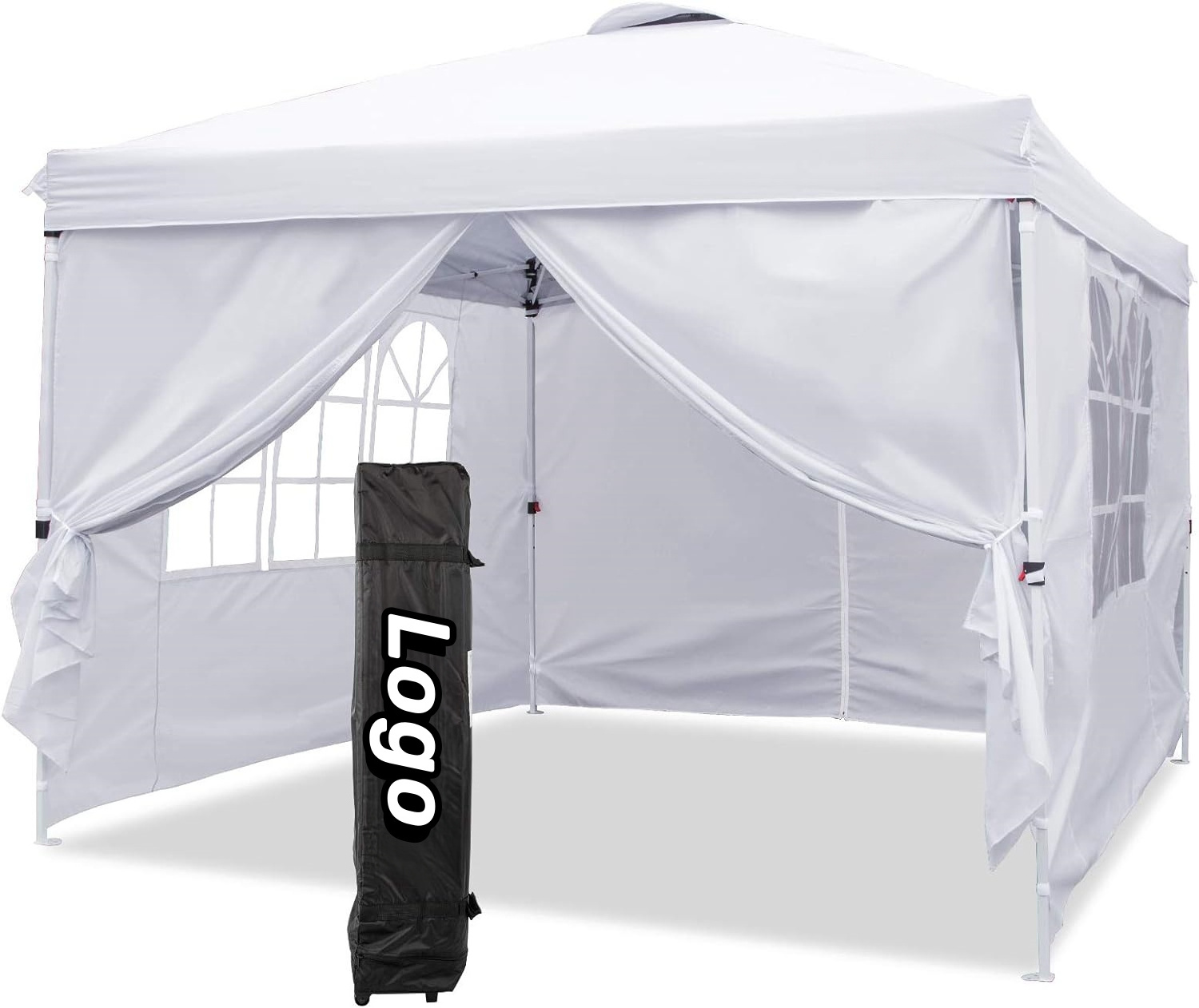 Canopy 10x10 Pop Up Commercial Instant Gazebo Tent Fully Waterproof Outdoor Party Canopies with Removable Sidewalls