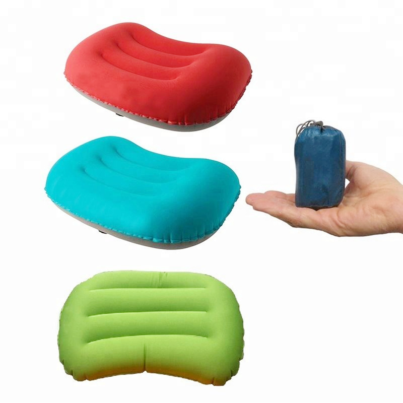 High Quality Outdoor Inflatable Compressible Memory Foam Travel Portable Camping Hiking soft  Inflatable Camping Pillow