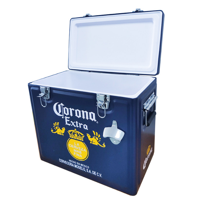 Outdoor 15L Cooler Box vintage cooler bag ice metal box wine cooler rolling chiller promotional gift wine fridge