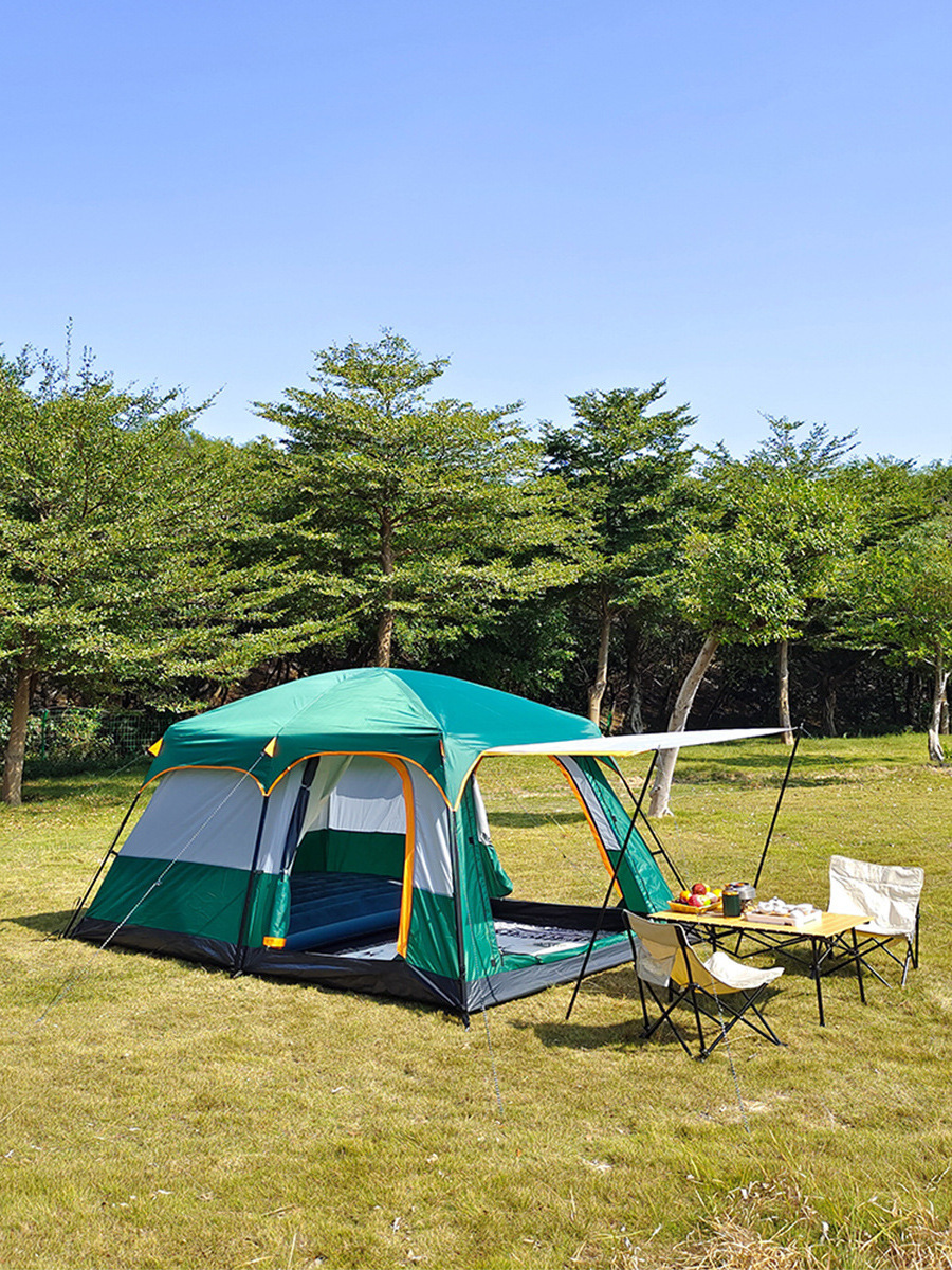 Tent outdoor camping two-room one-hall tent 6-8-12 people camping tent wholesale