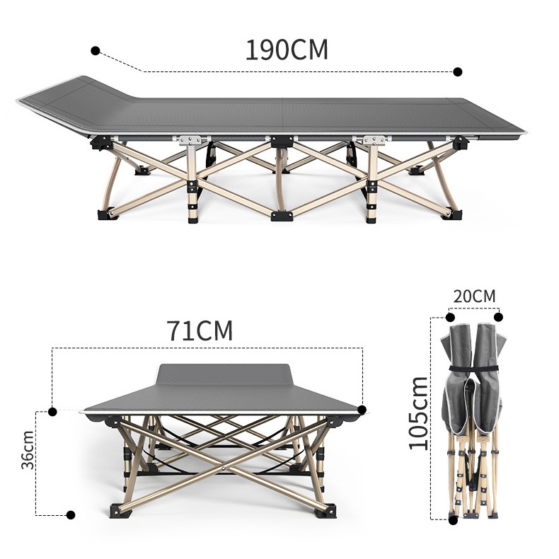 Outdoor Portable Travel Bed Foldable Clamshell Bed Camping Cot Camping Folding Bed