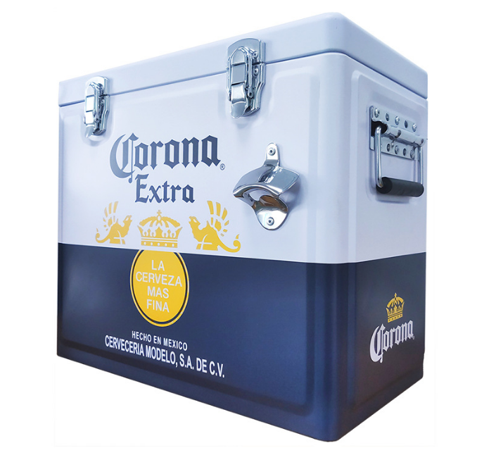 Outdoor 15L Cooler Box vintage cooler bag ice metal box wine cooler rolling chiller promotional gift wine fridge