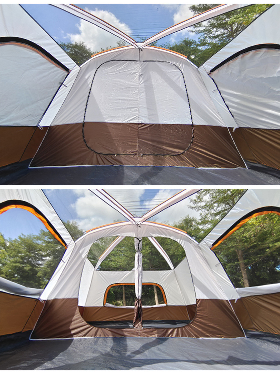 Tent outdoor camping two-room one-hall tent 6-8-12 people camping tent wholesale