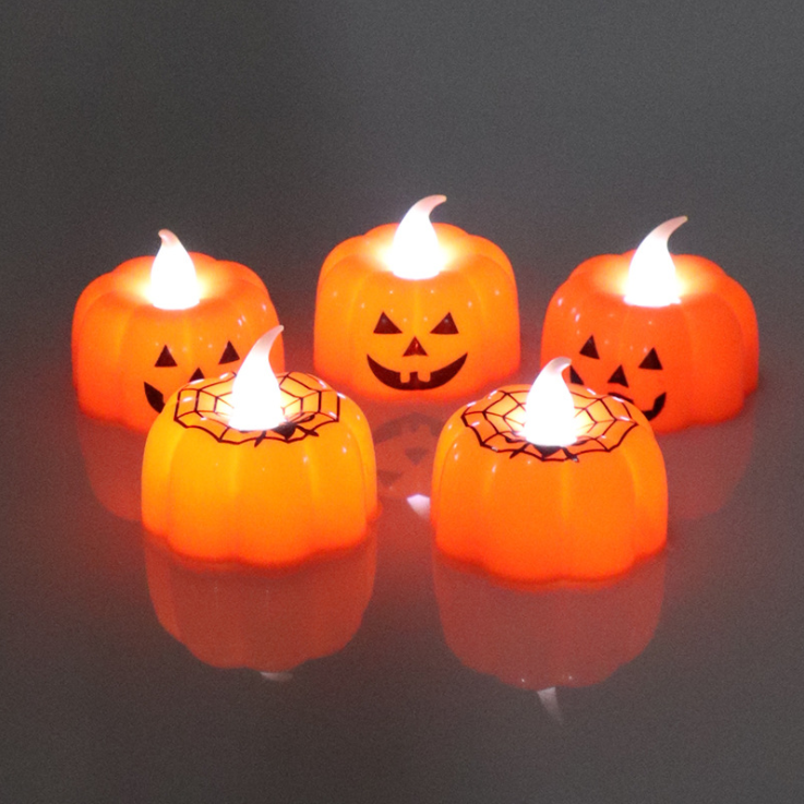 2020 Newest Pumpkin Light LED Pumpkin Candle Electric Candle Light Halloween Party Pumpkin Candle Light