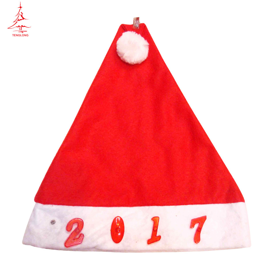 High Quality  Promotional fashion Cheap Dancing Christmas santa  Hat led