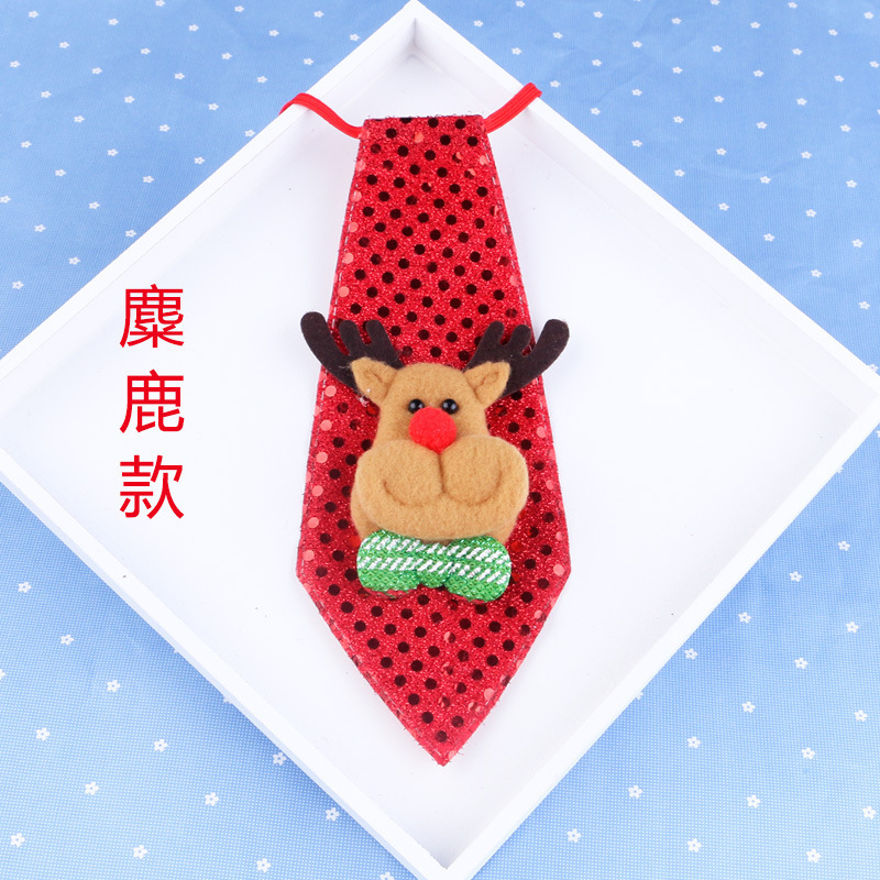 Creative Gift New Design Fashion Christmas Santa Claus Lighting Bow Tie