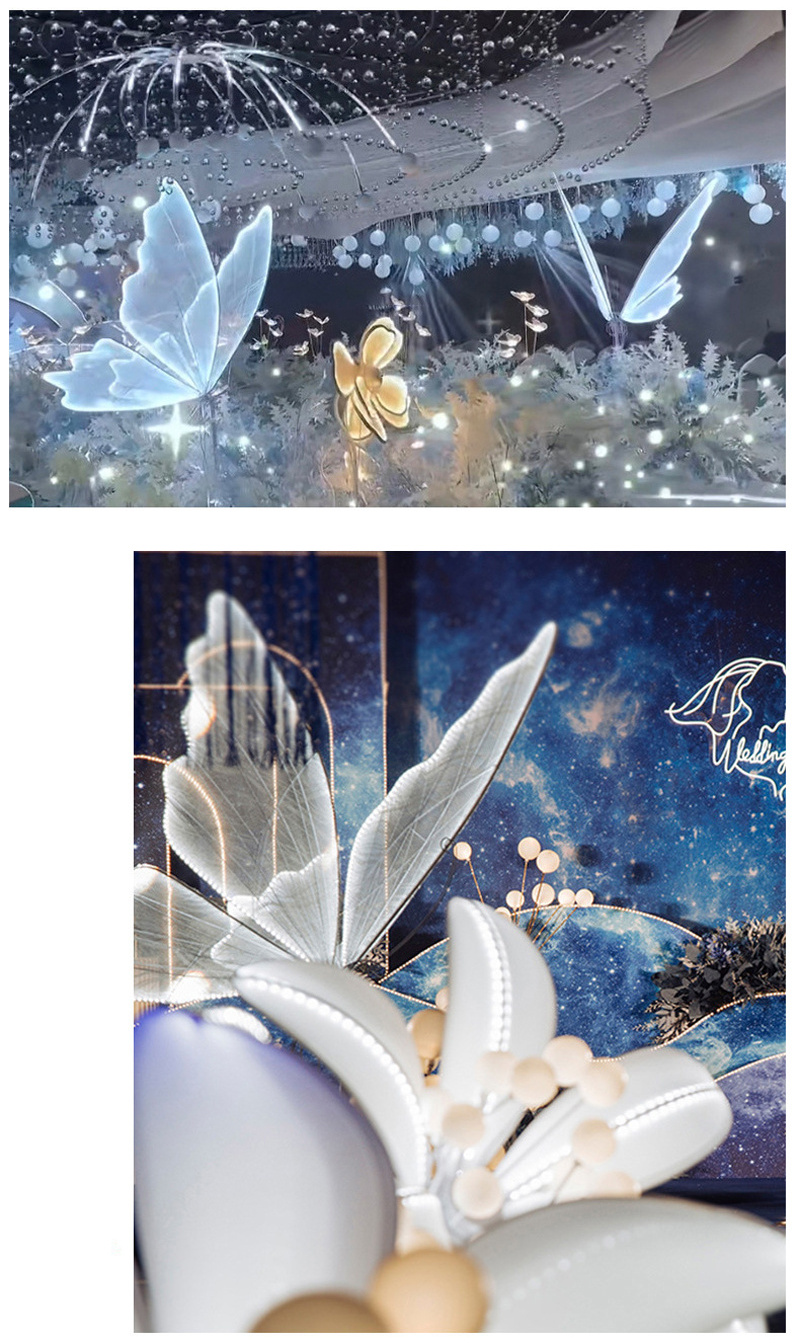 Hot sale wedding decoration moving butterflies lights LED butterfly lamp for party decoration