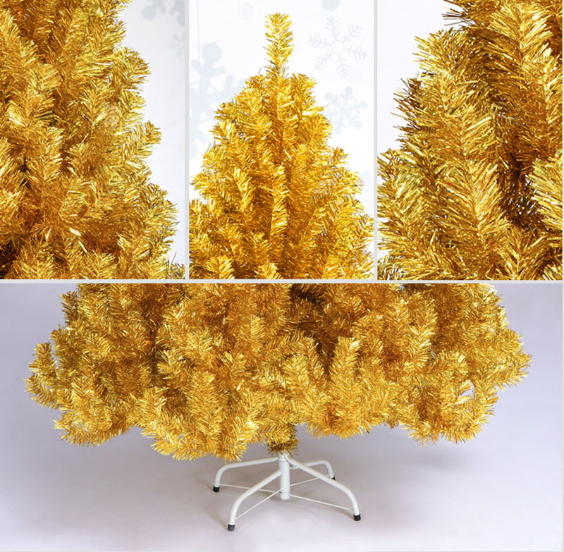 Custom Christmas Decoration PVC Gold Yellow christmas tree