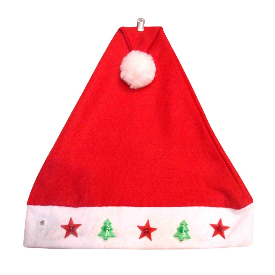 High Quality  Promotional fashion Cheap Dancing Christmas santa  Hat led