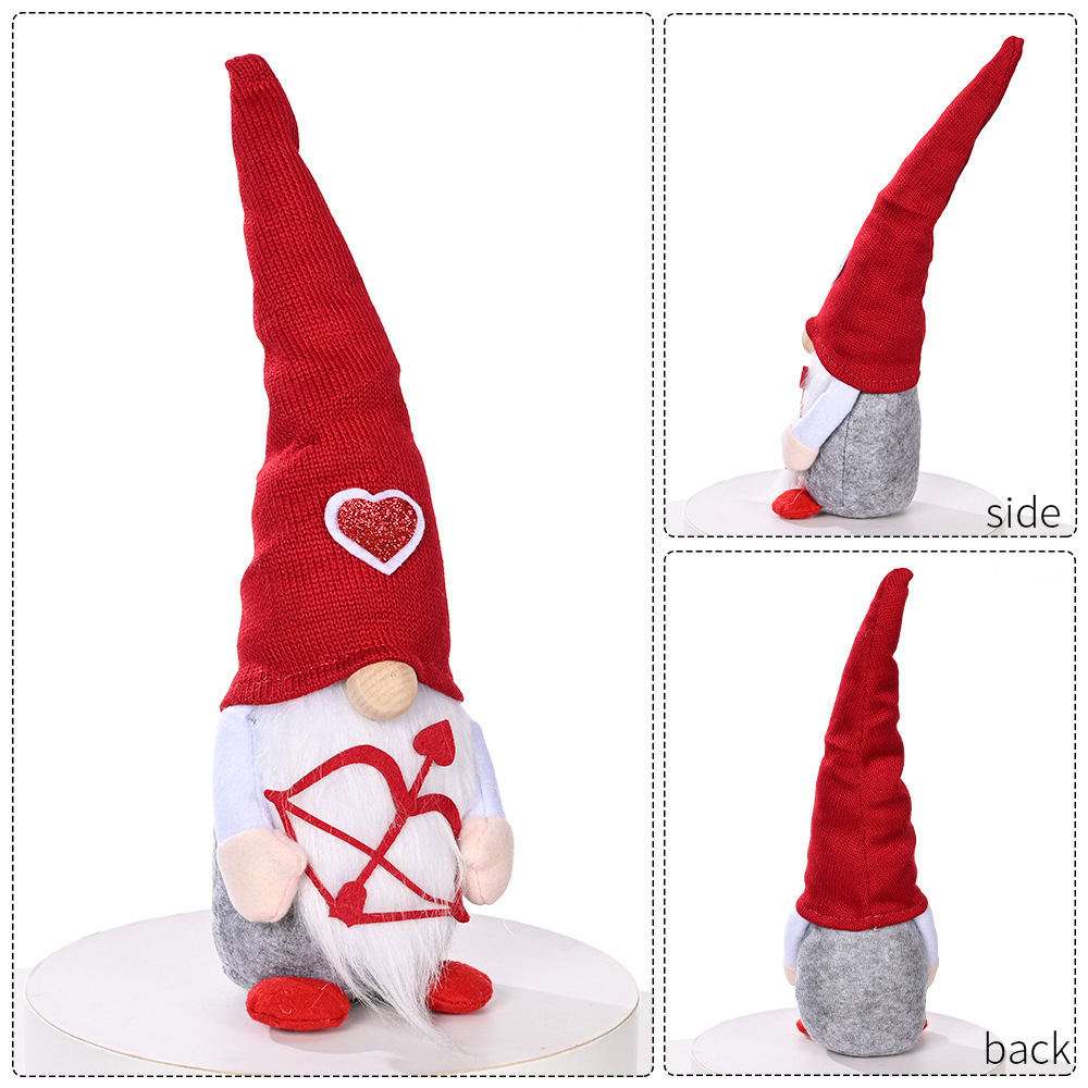 New Mr and Mrs Scandinavian Swedish Tomte Dwarf Figurines Valentines Day Gnome Plush Christmas Table Decor Gifts Present