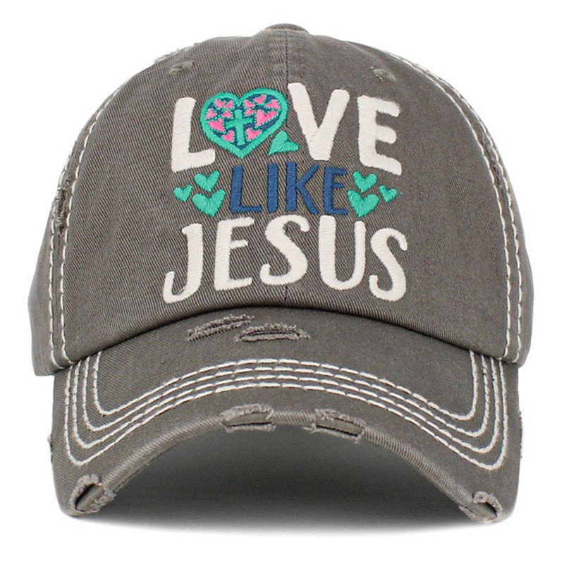 Adjustable Unisex sports caps Fashion Vintage dad hat Distressed Washed LOVE LIKE JESUS Baseball Cap