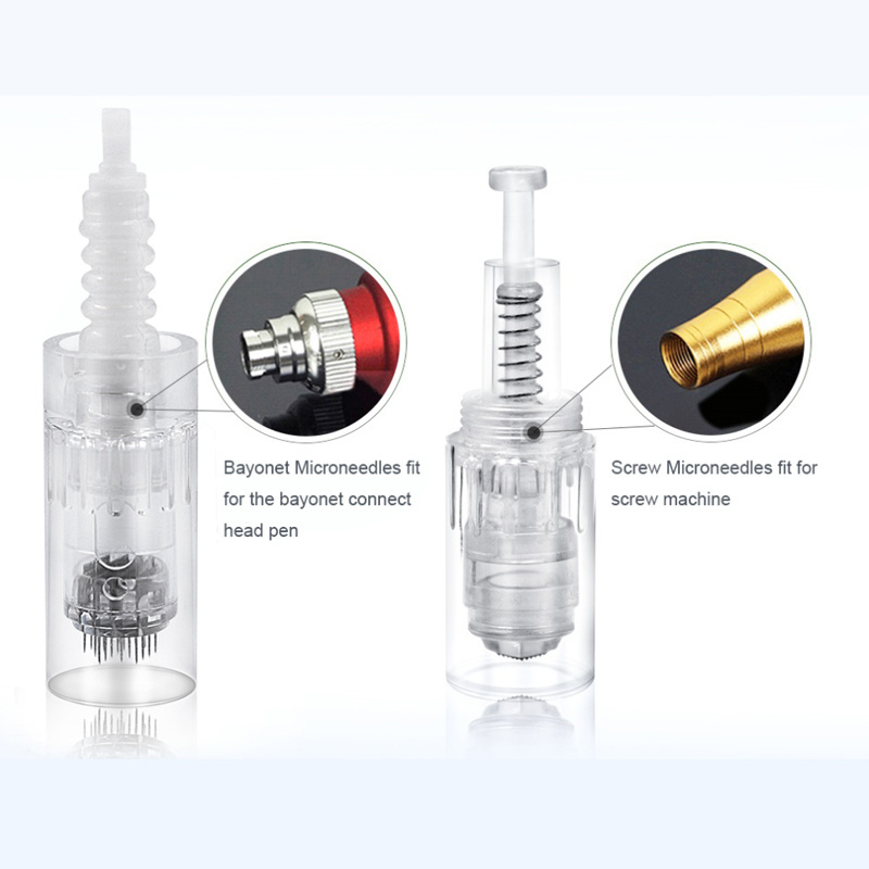 Replaceable Screw microneedle cartridge 9 12 24 36 42 pins 3d 5d Nano dermapen microneedling Needles