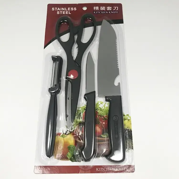 Popular Wholesale Kitchen Knife Set 8-piece Cheap Promotional Gifts Stainless Steel Chef Knife Set