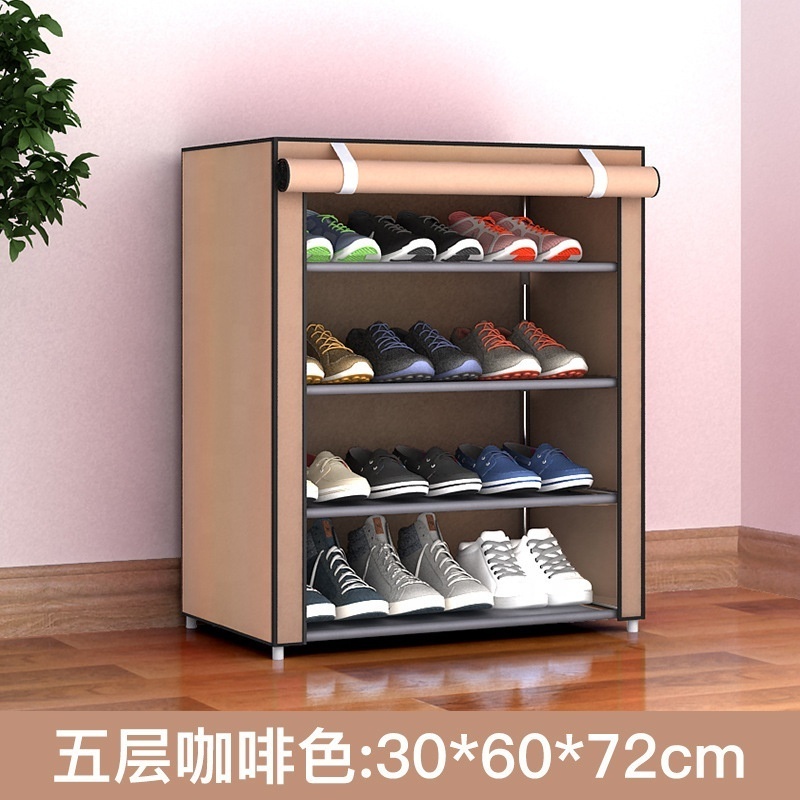 Portable Shoe Rack Double Row 6 Tiers Cloth Fabric Shoe Cabinet All Types Of Shoe Racks