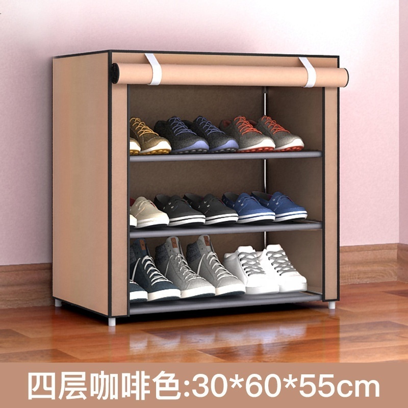 Portable Shoe Rack Double Row 6 Tiers Cloth Fabric Shoe Cabinet All Types Of Shoe Racks