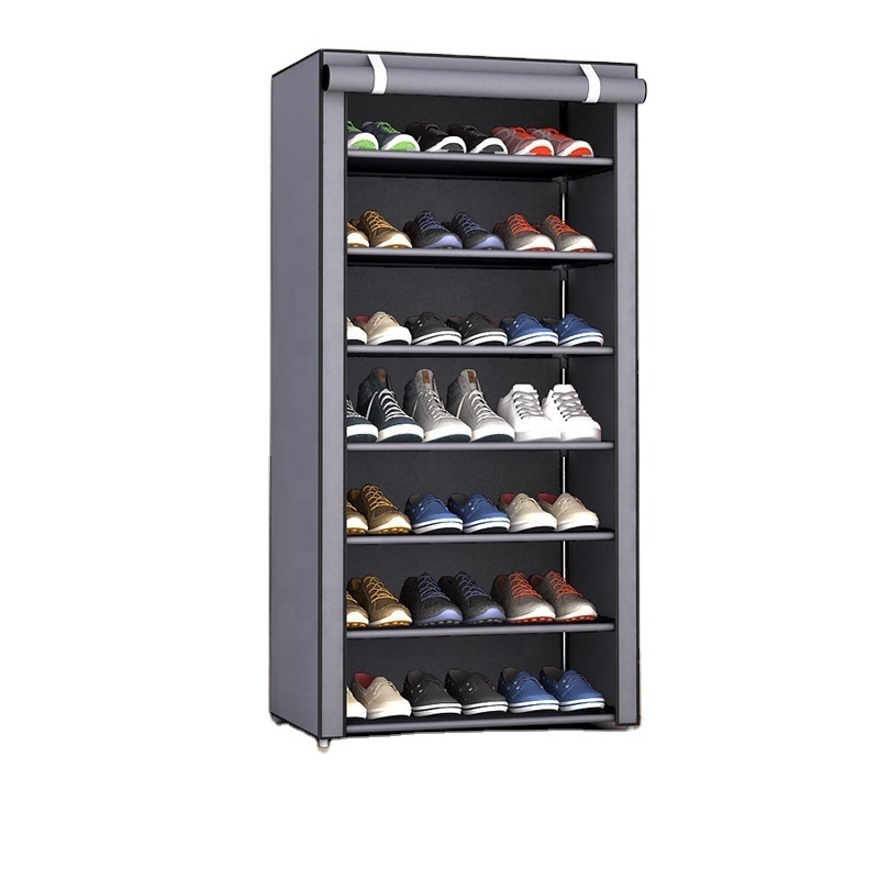 3/4/5/7Tiers Standing Shoe Cabinet Home Storage Shoe Organizer Fabric Shoe Racks with Nonwoven Dustproof Cover