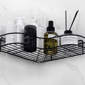 Shower Organizer Storage Bathroom Shelves Shower Caddy With Rustproof Stainless Steel Self Adhesive Hook For Toilet Dorm