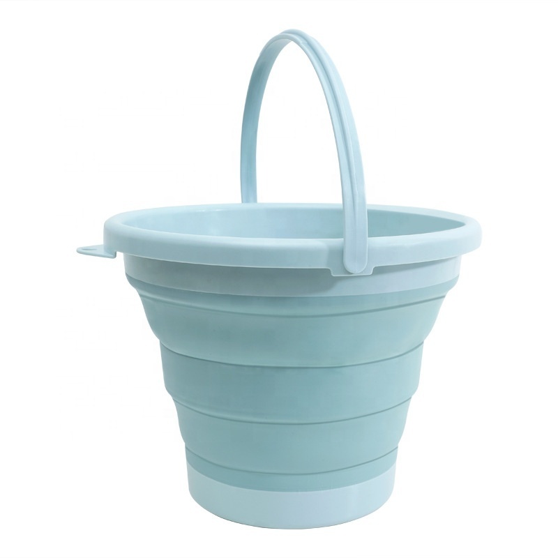 5L Foldable Plastic Water Bucket Portable Water Bucket With Lid For Fishing Water Storage Car Washing Beach Ice Bucket