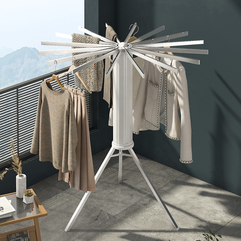 Factory Price Portable Standing Clothes Hanger Home Garment Hat Hanging Rack Stand Floor Wooden Octopus Drying Coat Racks