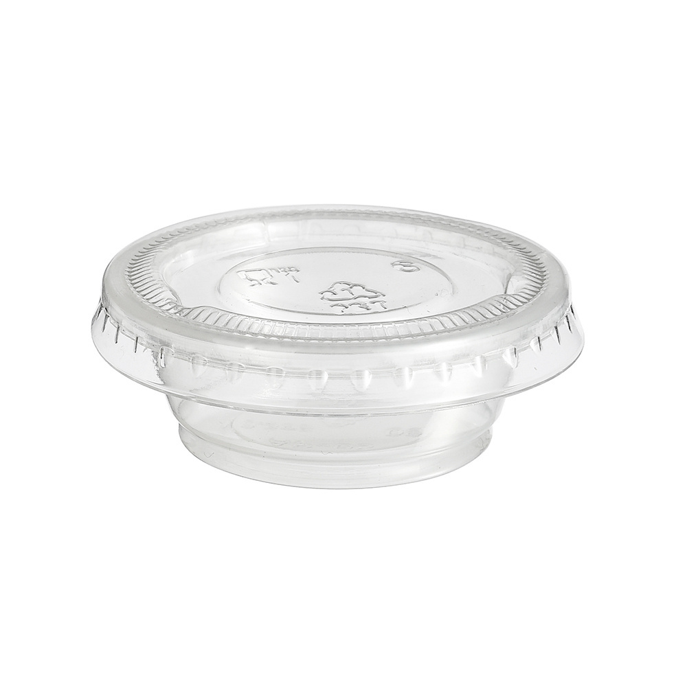 0.5-5.5oz pp ps disposable mini clear plastic jello shot & condiment sauce cups with lids