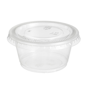 0.5-5.5oz pp ps disposable mini clear plastic jello shot & condiment sauce cups with lids